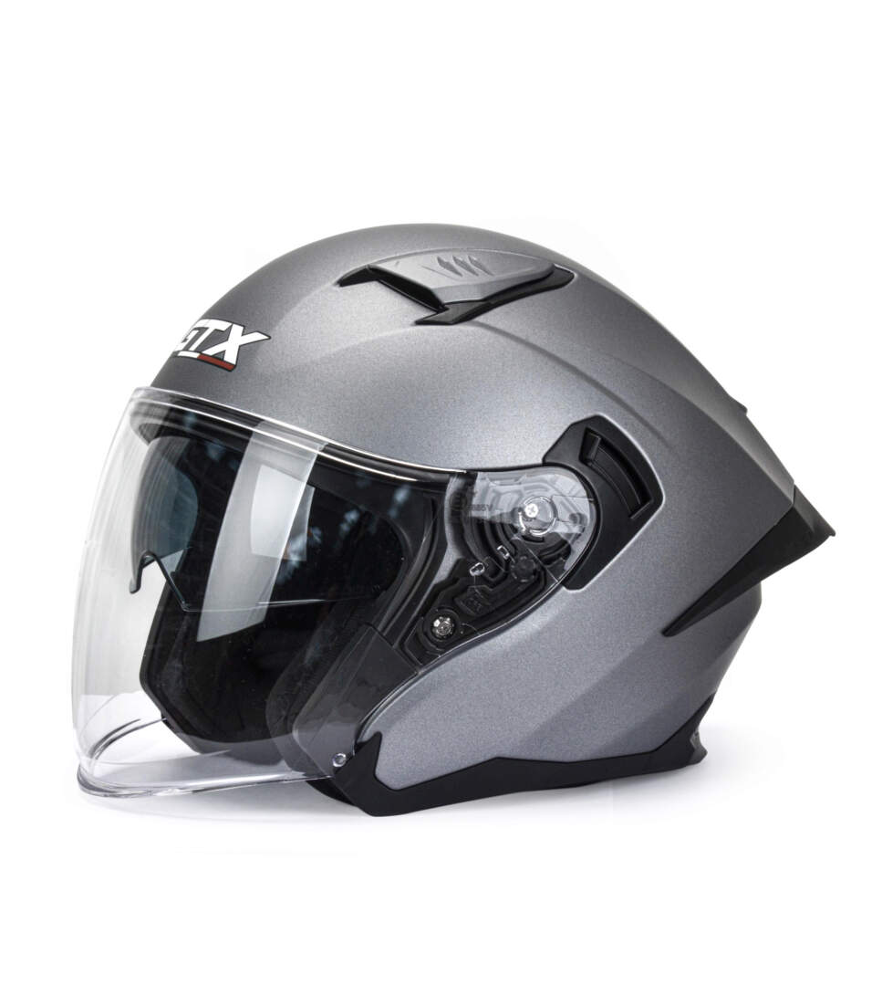 Шлем мото открытый GTX 885-1 №1 (XL) GREY